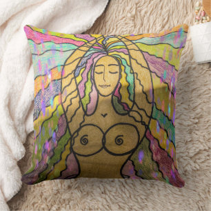 Creation Modern Art Handmade Painting Cushion