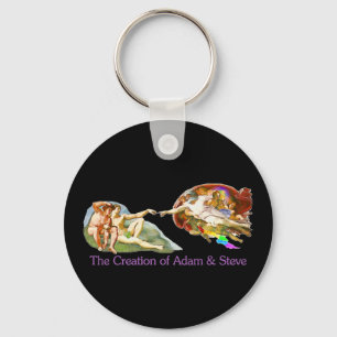 Creation of Adam and Steve Key Ring