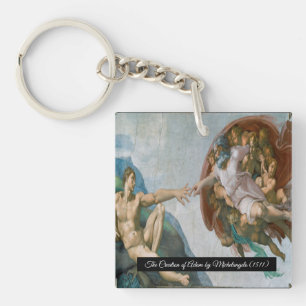 Creation of Adam by Michelangelo Key Ring