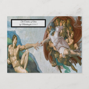 Creation of Adam by Michelangelo Postcard