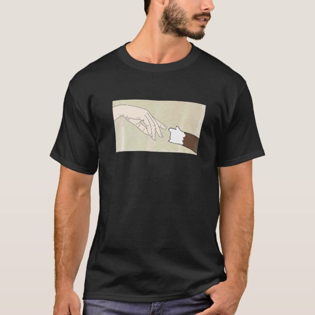 Creation Of Adam Cat T-Shirt (Front)