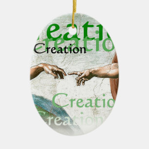 Creation of Adam Ceramic Tree Decoration