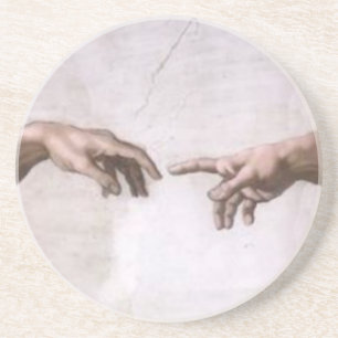 Creation of Adam (detail-hands) Coaster