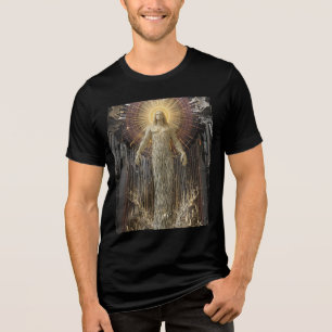 "Creation of Adam: Entropic Decay and Voxel Glitch Tri-Blend Shirt