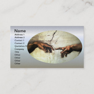 Creation of Adam - Hands Michelangelo 1475 - 1564 Business Card
