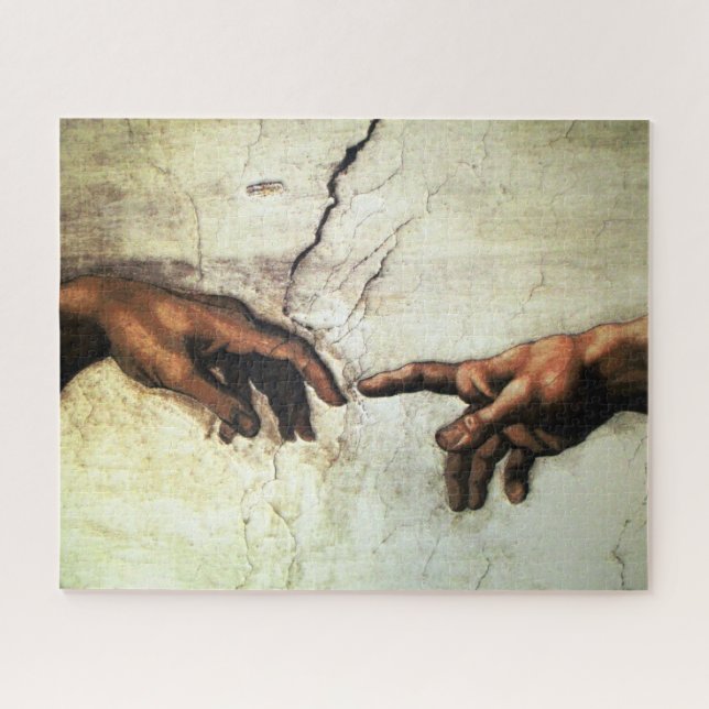 Creation of Adam - Hands Michelangelo 1475 - 1564 Jigsaw Puzzle (Horizontal)