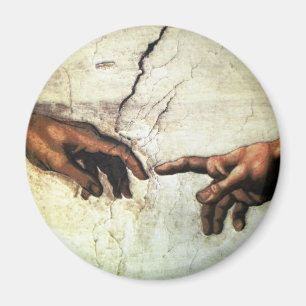 Creation of Adam - Hands Michelangelo 1475 - 1564 Magnet