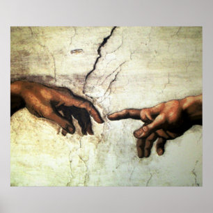 Creation of Adam - Hands Michelangelo 1475 - 1564 Poster