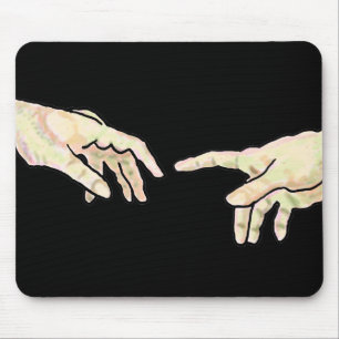 Creation of Adam Hands Mouse Mat