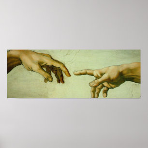 Creation of Adam (hands) Poster