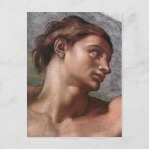 Creation of Adam in detail by Michelangelo Postcard