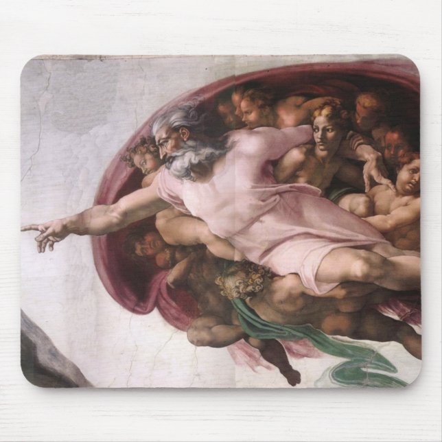 Creation of Adam in detail Mouse Mat (Front)