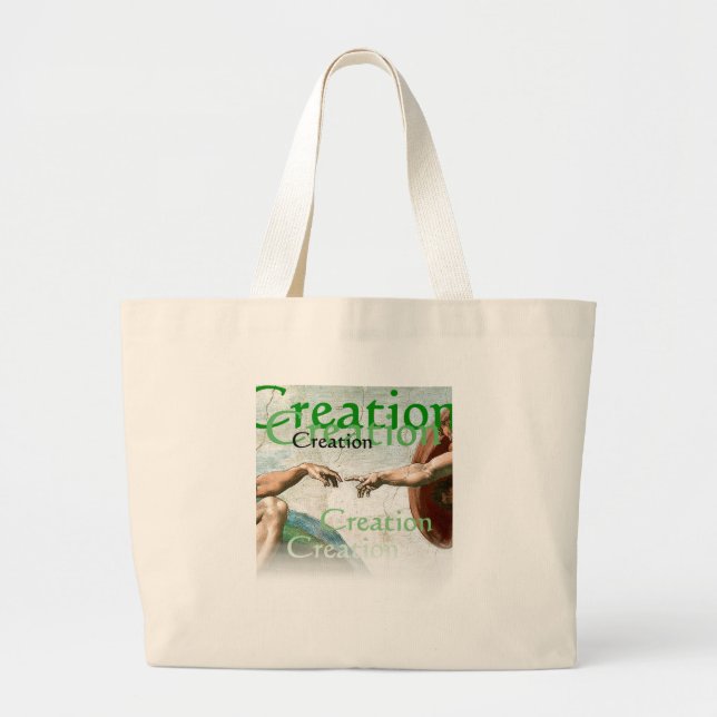 Creation of Adam Large Tote Bag (Front)