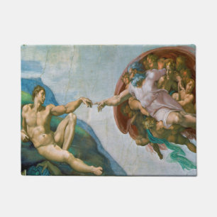 Creation of Adam - Michelangelo 1475 - 1564 Doormat