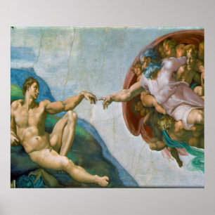 Creation of Adam - Michelangelo 1475 - 1564 Poster