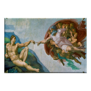 Creation of Adam - Michelangelo 1475 - 1564 Poster