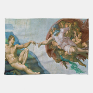 Creation of Adam - Michelangelo 1475 - 1564 Tea Towel