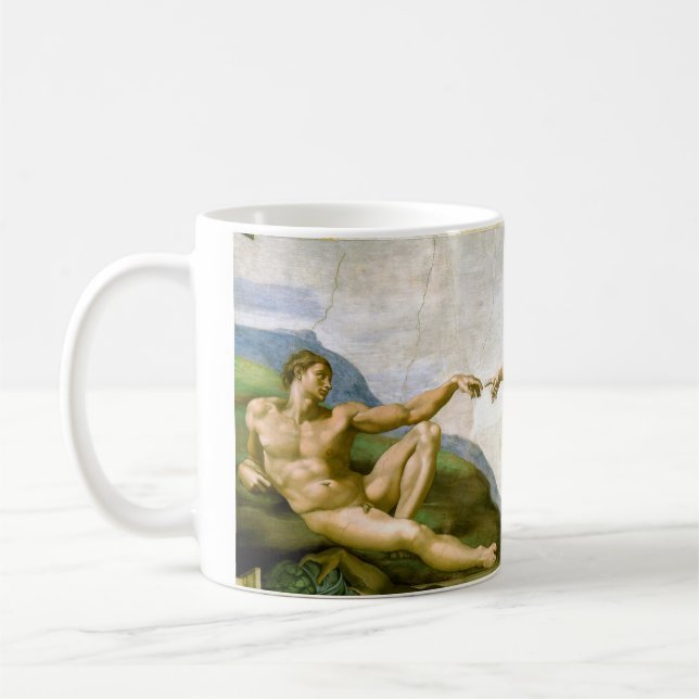 Creation of Adam Renaissance Art   Coffee Mug (Left)