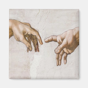 Creation Of Adam Sistine Chapel - Michelangelo Magnet