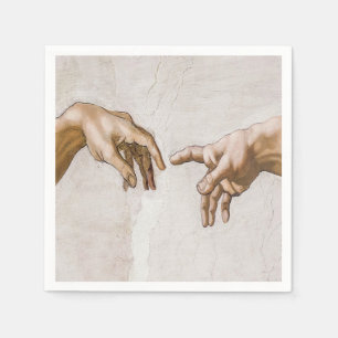 Creation Of Adam Sistine Chapel - Michelangelo Napkin