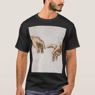 Creation Of Adam Sistine Chapel - Michelangelo T-Shirt