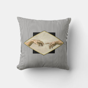 Creation of Adam Stripes Cushion