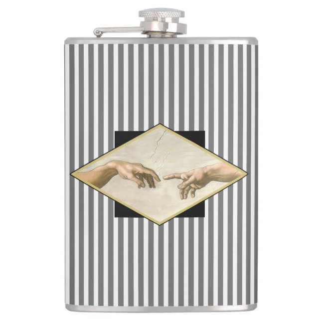 Creation of Adam Stripes Hip Flask (Front)