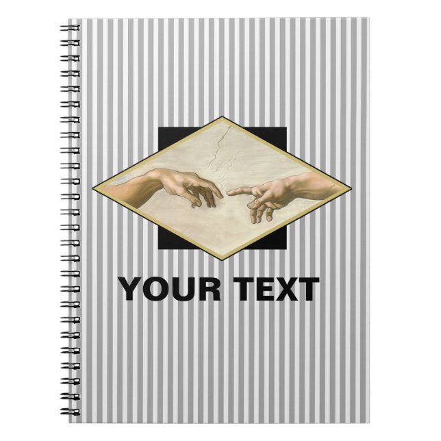 Creation of Adam Stripes Personalised Notebook (Front)