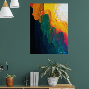 Creation of Light v 2 - abstract acrylic painting Poster