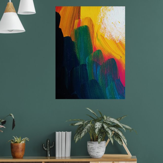Creation of Light v 2 - abstract acrylic painting Poster (Living Room 1)