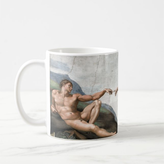 Creation of man coffee mug (Left)