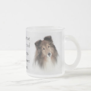 Creation of Shelties Frosted Glass Coffee Mug