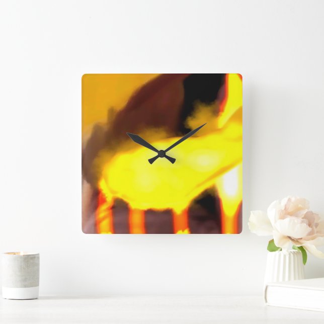 Creation of the dragon cat square wall clock (Home)