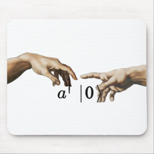 Creation operator, micheangelo physics and art mouse mat