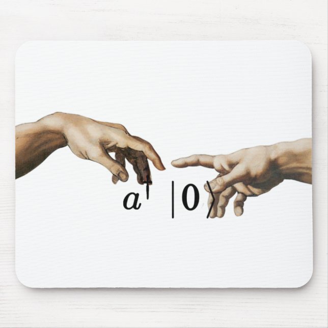 Creation operator, micheangelo physics and art mouse mat (Front)