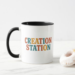Creation Station Typography Coffee Mug
