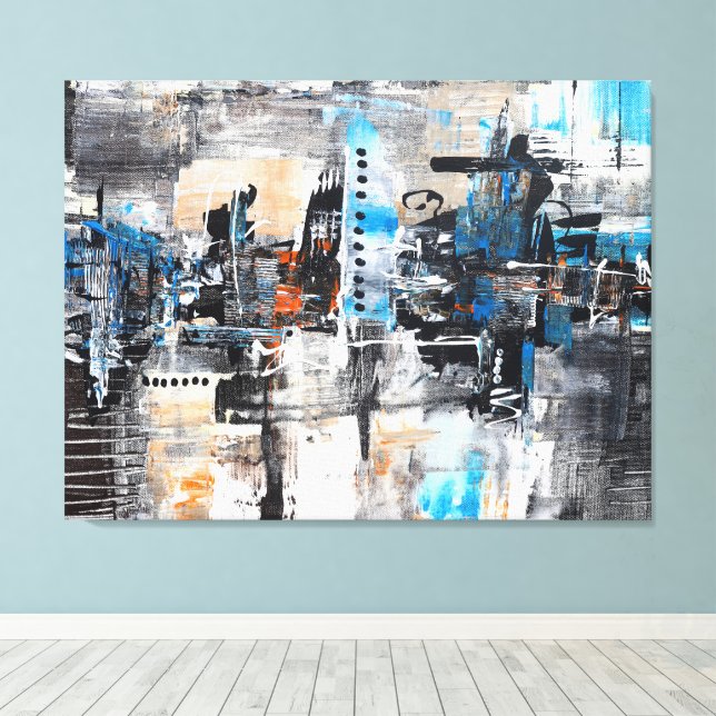 Creations Abstract Artwork Canvas Print (Insitu(Wood Floor))