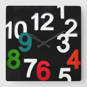 Creative 3D Colourful Numbers Clock