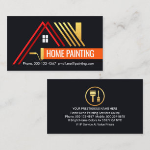 Creative A-Frame Paint Brush Painting Business Card