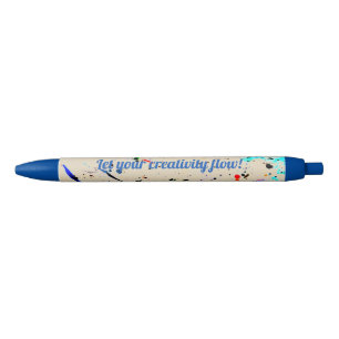 Creative Abstract Art Blue Ink Pen