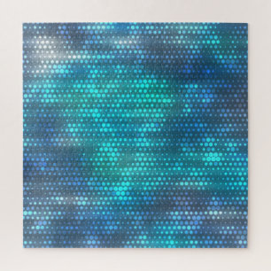 Creative abstract blue background design. jigsaw puzzle