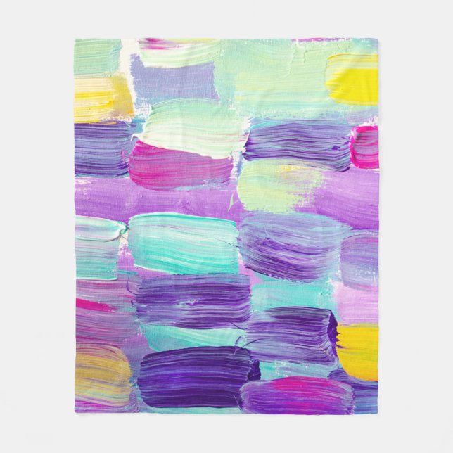 Creative abstract hand painted background, wallpap fleece blanket (Front)