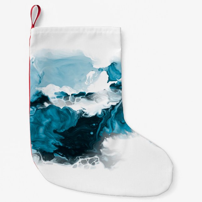 Creative abstract hand painted background, wallpap small christmas stocking (Front)