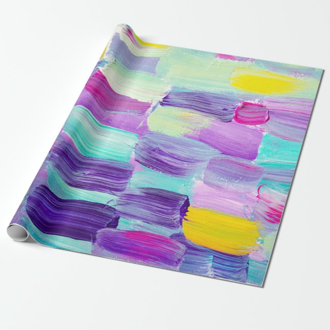Creative abstract hand painted background, wallpap wrapping paper (Unrolled)