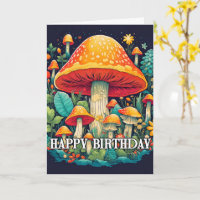 Creative Abstract Mushroom Forest Illustration