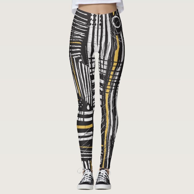 Creative abstract seamless pattern: artistic desig leggings (Front)