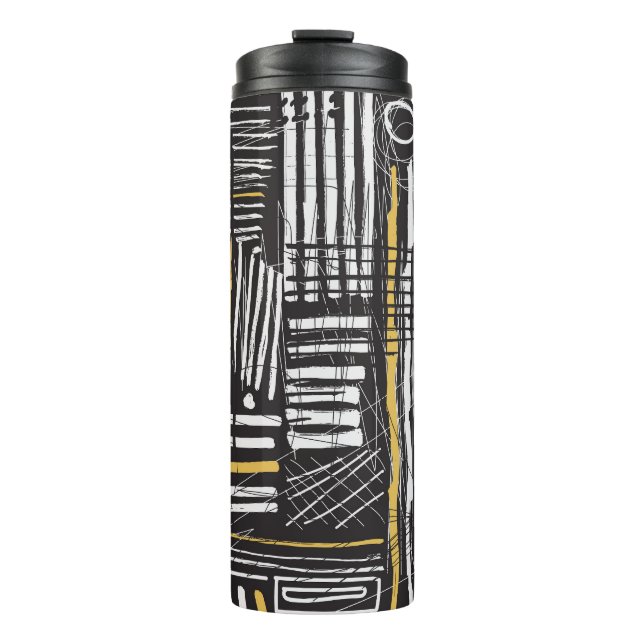 Creative abstract seamless pattern: artistic desig thermal tumbler (Front)