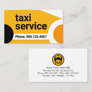 Creative Abstract Yellow Taxi Car Business Card
