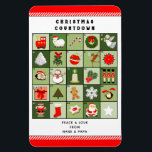 Creative Advent Calendar Christmas Card Magnet<br><div class="desc">Unique Christmas countdown activity for family,  friends,  neighbours,  or coworkers. Edit text to add name.</div>
