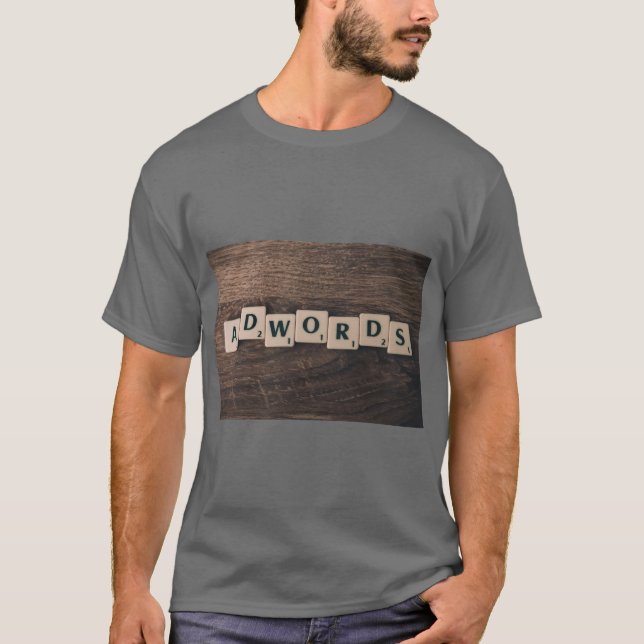 Creative “AdWords” Print T-Shirt – Perfect for Dig (Front)